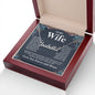 Couples Gifts Necklace To My Wife Necklace Anniversary Valentine Jewelry Romantic Gifts For My Wife Pendant Jewelry with Message Card and Box Necklaces for Women Valentines Day Happy Anniversary Wedding Present CUSTOM NAME