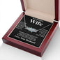 Wife Necklace Gift From Husband To My Badass Wife Pendant Valentines Day Anniversary Jewelry with Message Card and Gift Box. Gift for Wife. Necklace Gift Set for Wife CUSTOM NAME