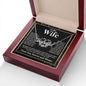 Couples Gifts Necklace To My Wife Necklace Anniversary Wedding Jewelry Romantic Gifts For My Wife Pendant Jewelry with Message Card and Box Necklaces for Women Valentines Day Happy Anniversary Wedding Present CUSTOM NAME