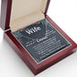 To My Wife Necklace To My Future Wife Necklace Gifts, Promise Necklace For Her, Fiance Gifts For Her, Anniversary Necklace Gifts For Soulmate From Husband With Message Card Box LED, Soulmate Necklace For Women, To My Wife Necklace CUSTOM NAME