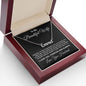 To My Beautiful Wife Necklace From Husband Pendant Jewelry with Message Card and Box Necklaces for Women Valentines Day Happy Anniversary Present for Birthday Merry Christmas for Wife CUSTOM NAME