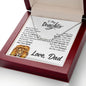 Necklace Gift, Daughter Gifts From Lion Dad, Father Daughter Necklace Gifts, To My Daughter Lion Dad And Daughter Necklace Custom Name Message Card and Gift Box Styles on Birthday, Christmas, Valentine CUSTOM NAME