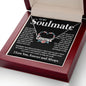 Couples Gifts Necklace To My Soulmate Necklace Birthday Christmas Jewelry Romantic Gifts For My Wife Pendant Jewelry with Message Card and Box Necklaces for Women Valentines Day Happy Anniversary Wedding Present CUSTOM NAME