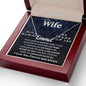 To My Wife Necklace To My Future Wife Necklace Gifts, Promise Necklace For Her, Fiance Gifts For Her, Valentine Necklace Gifts For Soulmate From Husband With Message Card Box LED, Soulmate Necklace For Women, To My Wife Necklace CUSTOM NAME