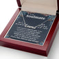 To My Soulmate Necklace To My Future Wife Necklace Gifts, Promise Necklace For Her, Fiance Gifts For Her, Anniversary Necklace Gifts For Soulmate From Husband With Message Card Box LED, Soulmate Necklace For Women, To My Wife Necklace CUSTOM NAME