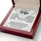 Wife Name Necklace Gifts from Husband, Wedding Anniversary Romantic Gifts for Wife Birthday Gifts from Husband, Necklaces for Wife from Husband to My Wife Necklaces with Message Card and Gift Box CUSTOM NAME