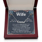 To My Wife Necklace To My Future Wife Necklace Gifts, Promise Necklace For Her, Fiance Gifts For Her, Anniversary Necklace Gifts For Soulmate From Husband With Message Card Box LED, Soulmate Necklace For Women, To My Wife Necklace CUSTOM NAME