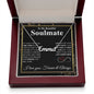 To My Beautiful Soulmate Necklace My Last Everything, Promise Necklace For Her, Fiance Gifts For Her, Wedding Valentine Gifts For Future Wife With Message Card Box LED, Soulmate Necklace For Women, To My Wife Necklace CUSTOM NAME