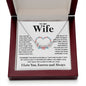 Couples Gifts Necklace To My Wife Necklace Valentine Christmas Jewelry Romantic Gifts For My Wife Pendant Jewelry with Message Card and Box Necklaces for Women Valentines Day Happy Anniversary Wedding Present CUSTOM NAME