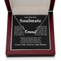 Gifts For Soulmate Birthday Gifts From Husband Necklace Valentines Days, Necklace for Future Soulmate, Anniversary Necklace Jewelry for Wife Necklace Gifts from Husband - Soulmate Gift Necklace with Message Card and Gift Box CUSTOM NAME