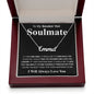 Gifts For Soulmate Birthday Gifts From Husband Necklace Valentines Day, Necklace for Future Soulmate, Valentine Anniversary Jewelry for Wife Necklace Gifts from Husband - Soulmate Gift Necklace with Message Card and Gift Box CUSTOM NAME