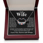 Couples Gifts Necklace To My Wife Necklace Birthday Christmas Jewelry Romantic Gifts For My Wife Pendant Jewelry with Message Card and Box Necklaces for Women Valentines Day Happy Anniversary Wedding Present CUSTOM NAME