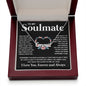 Couples Gifts Necklace To My Soulmate Necklace Birthday Christmas Jewelry Romantic Gifts For My Wife Pendant Jewelry with Message Card and Box Necklaces for Women Valentines Day Happy Anniversary Wedding Present CUSTOM NAME