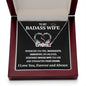 Wife Necklace Gift From Husband To My Badass Wife Pendant Valentines Day Anniversary Jewelry with Message Card and Gift Box. Gift for Wife. Necklace Gift Set for Wife Necklace Gifts Box Gift Box Styles CUSTOM NAME
