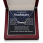 Gifts For Soulmate Birthday Gifts From Husband Necklace Valentines Days, Necklace for Future Soulmate, Wedding Necklace Jewelry for Wife Necklace Gifts from Husband - Soulmate Gift Necklace with Message Card and Gift Box CUSTOM NAME