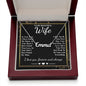 To My Beautiful Wife Necklace Gift, Soulmate for Wife Valentine Gifts from Husband, Wedding for Women, Soulmate Gifts, Message Card and Necklace Gifts Box Gift Box Styles on Birthday, Wedding, Anniversary, Valentine CUSTOM NAME