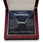 To My Beautiful Soulmate Necklace My Last Everything, Promise Necklace For Her, Fiance Gifts For Her, Wedding Gifts For Future Wife With Message Card Box LED, Soulmate Necklace For Women, To My Wife Necklace CUSTOM NAME