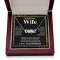 Wife Necklace Gift From Husband To My Badass Wife Valentines Days Anniversary Jewelry with Message Card and Gift Box. Gift for Wife. Necklace Gift Set for Wife Message Card and Necklace CUSTOM NAME