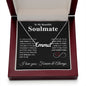 To My Beautiful Soulmate Necklace My Last Everything, Promise Necklace For Her, Fiance Gifts For Her, Valentine Gifts For Future Wife With Message Card Box LED, Soulmate Necklace For Women, To My Wife Necklace CUSTOM NAME