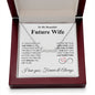 Future Wife Necklace My Last Everything, Promise Necklace For Her, Fiance Gifts For Her, Valentine Gifts For Future Wife With Message Card Box LED, Soulmate Necklace For Women, To My Wife Necklace copy CUSTOM NAME
