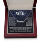 Couples Gifts Necklace To My Wife Necklace Anniversary Christmas Jewelry Romantic Gifts For My Wife Pendant Jewelry with Message Card and Box Necklaces for Women Valentines Day Happy Anniversary Wedding Present CUSTOM NAME