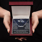 Couples Gifts Necklace To My Wife Necklace Anniversary Christmas Jewelry Romantic Gifts For My Wife Pendant Jewelry with Message Card and Box Necklaces for Women Valentines Day Happy Anniversary Wedding Present CUSTOM NAME