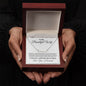 To My Beautiful Wife Necklace From Husband Pendant Jewelry with Message Card and Box Necklaces for Women Valentines Day Happy Wedding Present for Birthday Merry Christmas for Wife CUSTOM NAME