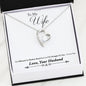 Meaningful Quote Necklace From Husband To My Beautiful Wife Necklace Heart Gifts Message Card Husband Love You On Christmas, Birthday, Valentine Luxury Necklace Silver Gold - Gold