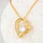 Customized From MOM To My DAUGHTER - Together Forever Necklace Heart Gifts Message Card MOM Love You On Christmas, Birthday, Luxury Necklace Silver Gold - Gold