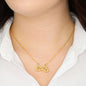 Personalized Necklace HUSBAND To My WIFE - God Blessed The Broken Road Necklace Heart Gifts My WIFE Necklace On Valentine, Christmas, Birthday Luxury Necklace Silver - Gold