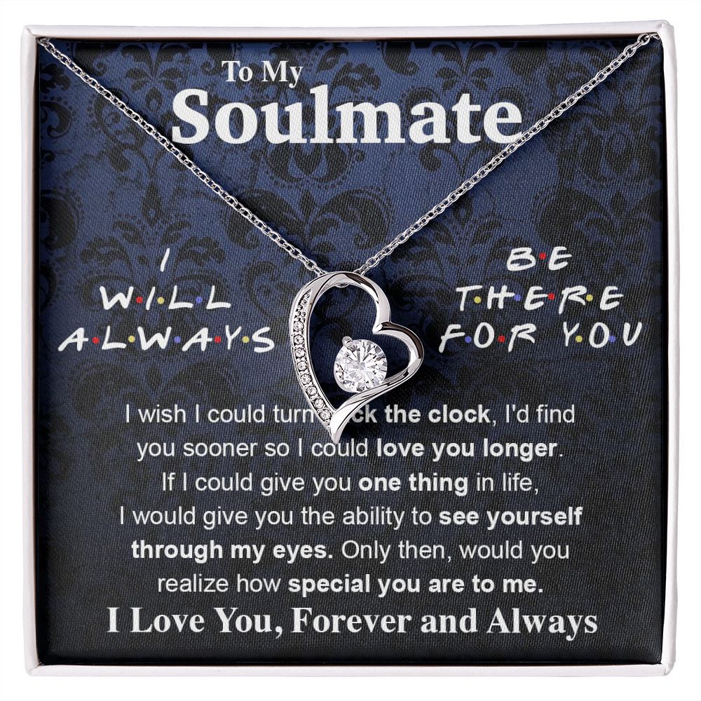 To My Soulmate Necklace To My Future Wife Necklace Gifts, Promise Necklace For Her, Fiance Gifts For Her, Valentine Necklace Gifts For Soulmate From Husband With Message Card Box LED, Soulmate Necklace For Women, To My Wife Necklace Forever Love