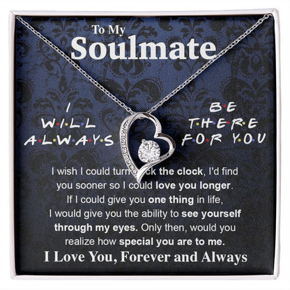 To My Soulmate Necklace To My Future Wife Necklace Gifts, Promise Necklace For Her, Fiance Gifts For Her, Valentine Necklace Gifts For Soulmate From Husband With Message Card Box LED, Soulmate Necklace For Women, To My Wife Necklace Forever Love