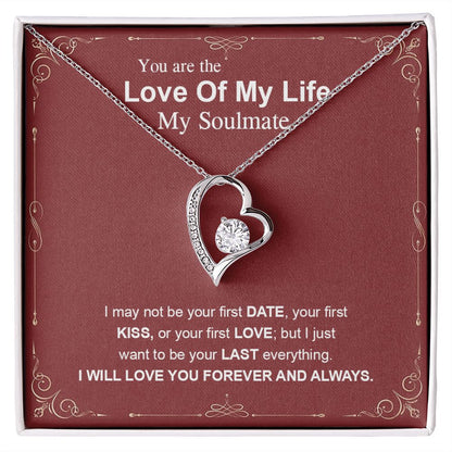 To My Soulmate Necklace, Necklaces For Wife from Husband, Soulmate Necklace to My Future Wife, Necklace For Soulmate with Message Card and Necklace Gift Box Gift Box Styles on Birthday, Christmas, Wedding, Anniversary Forever Love