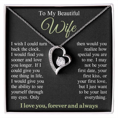 To My Beautiful Soulmate Necklace Gift for Her, Wife Gifts From Husband, Anniversary Gifts For Wife From Husband To My Soulmate Necklace Message Card and Necklace Gift Box Gift Box Styles on Birthday, Wedding, Anniversary, Valentine Forever Love
