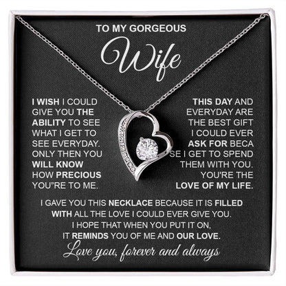 to My Wife Necklace from Husband, Necklaces for Wife from Husband, to My Soulmate Necklace for Women, Soulmate Jewelry for Wife Valentine Jewelry Gifts for Wife Birthday Gifts from Husband Forever Love