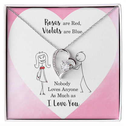 Couples Gifts Necklace To My Better Half Necklace Gifts For My Wife, Happy Anniversary My Love, Love Knot Meaningful Necklace Message Card and Gift Box Styles on Birthday, Christmas, Anniversary Forever Love