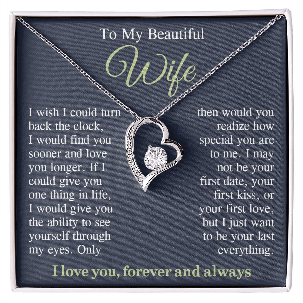 To My Beautiful Soulmate Necklace Gift, Wife Gifts From Husband, Anniversary Gifts For Wife From Husband To My Soulmate Necklace Message Card and Necklace Gift Box Gift Box Styles on Birthday, Wedding, Anniversary, Valentine Forever Love