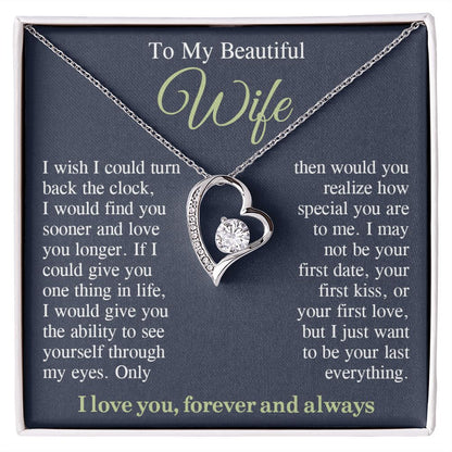 To My Beautiful Soulmate Necklace Gift, Wife Gifts From Husband, Anniversary Gifts For Wife From Husband To My Soulmate Necklace Message Card and Necklace Gift Box Gift Box Styles on Birthday, Wedding, Anniversary, Valentine Forever Love
