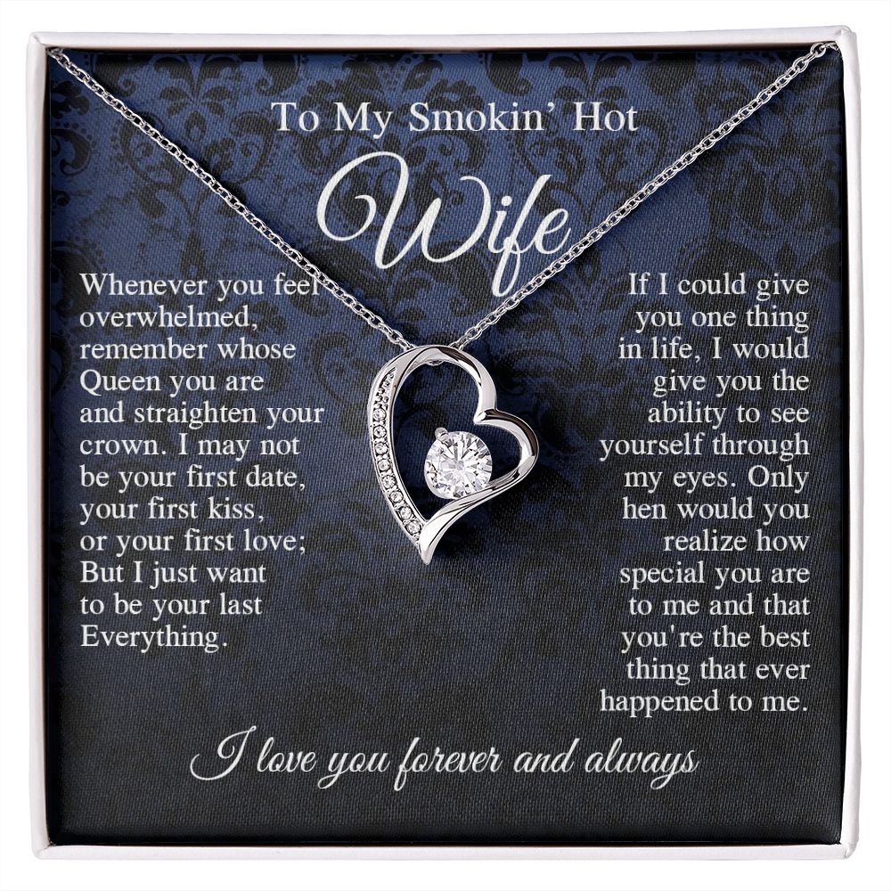 To My Beautiful Soulmate Necklace, Valentine Anniversary Jewelry Gift for Women, Anniversary Gifts For Wife From Husband To My Wife Necklace Message Card and Necklace Gift Box Gift Box Styles on Birthday, Wedding, Anniversary, Valentine Forever Love