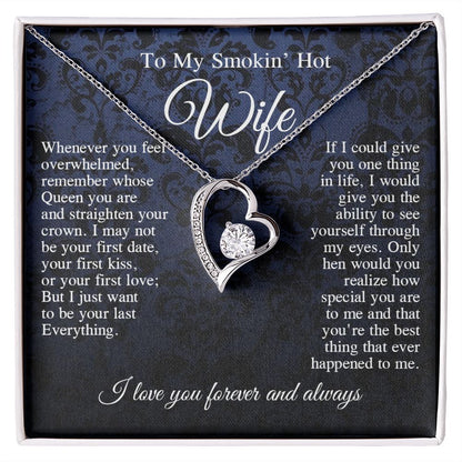 To My Beautiful Soulmate Necklace, Valentine Anniversary Jewelry Gift for Women, Anniversary Gifts For Wife From Husband To My Wife Necklace Message Card and Necklace Gift Box Gift Box Styles on Birthday, Wedding, Anniversary, Valentine Forever Love