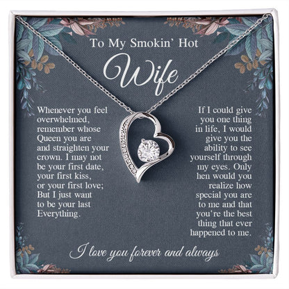 To My Beautiful Soulmate Necklace, Valentine Anniversary Jewelry Gifts for Women, Anniversary Gifts For Wife From Husband To My Wife Necklace Message Card and Necklace Gift Box Gift Box Styles on Birthday, Wedding, Anniversary, Valentine Forever Love