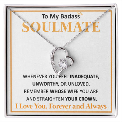 Couples Gifts, To My Dear Wife Necklace Gifts From Husband, Wedding Anniversary Jewelry For Wife From Husband, Wife Birthday From Husband, Necklace Custom Name Message Card and Gift Box Styles on Birthday, Christmas, Wedding, Anniversary Forever Love