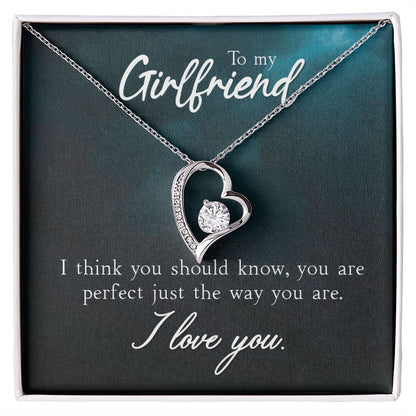 To My True Girlfriend Necklace, Brother to Sister, Birthday For Sister from Brother, I Love You, Love Knot Meaningful Necklace Message Card and Gift Box Styles on Birthday, Christmas, Anniversary Forever Love