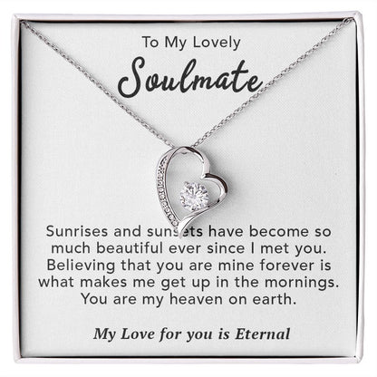To My Lovely Wife Necklace Gift From Husband To My Badass Wife Pendant Anniversary Jewelry with Message Card and Gift Box. Gift for Wife. Necklace Gift Set for Wife Necklace Gifts Box Gift Box Styles Forever Love