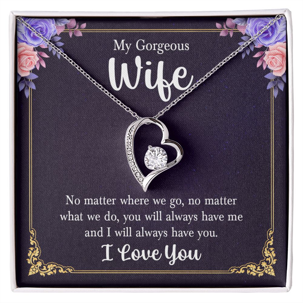To My Wife Necklace Romantic Gifts For Her Unique Necklaces For Wife From Husband Cute Valentines Day Anniversary Birthday, Love Knot Meaningful Necklace Message Card and Gift Box Styles on Birthday, Christmas, Anniversary  Forever Love