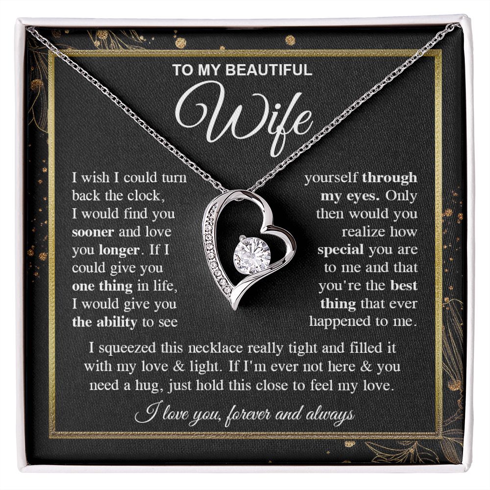 To My Soulmate Necklace Gift for Her, Wife Gifts From Husband, Anniversary Gifts For Wife From Husband To My Soulmate Necklace Message Card and Necklace Gift Box Gift Box Styles on Birthday, Wedding, Anniversary, Valentine Forever Love