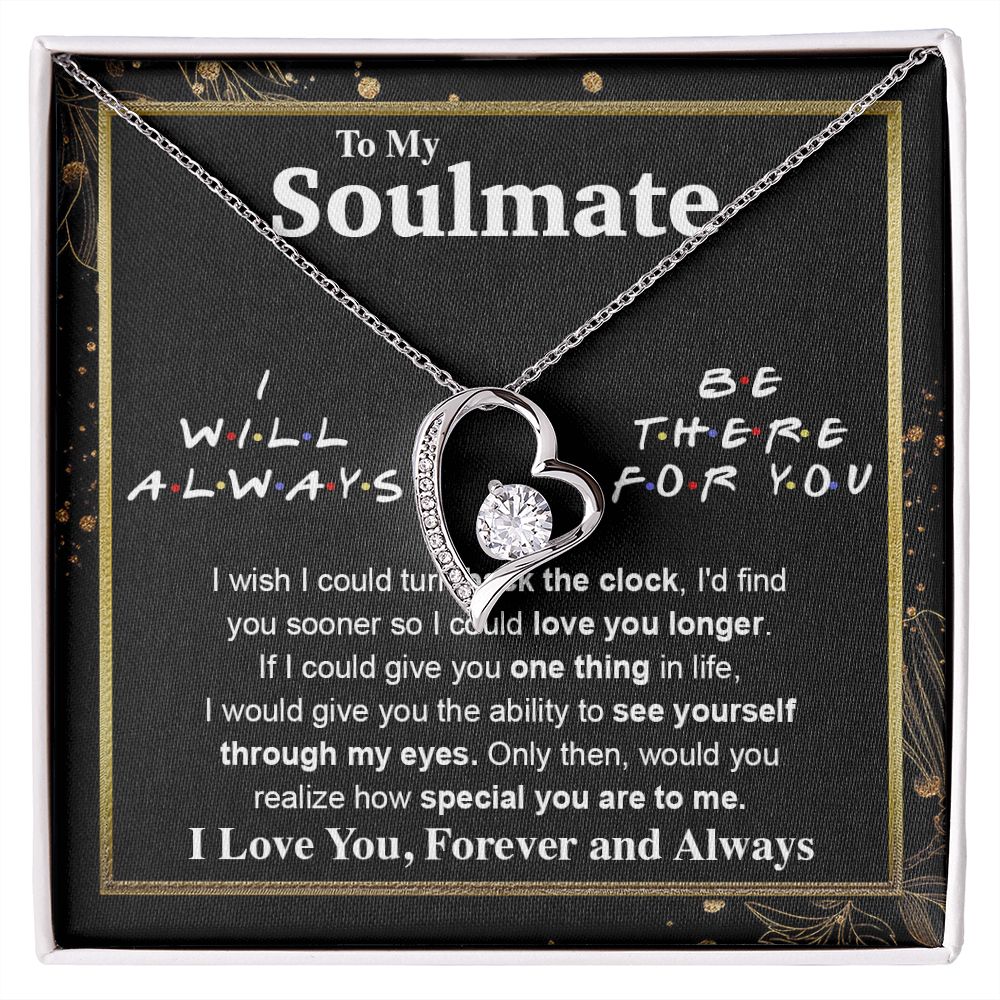 To My Soulmate Necklace To My Future Wife Necklace Gifts, Promise Necklace For Her, Fiance Gifts For Her, Wedding Necklace Gifts For Soulmate From Husband With Message Card Box LED, Soulmate Necklace For Women, To My Wife Necklace Forever Love