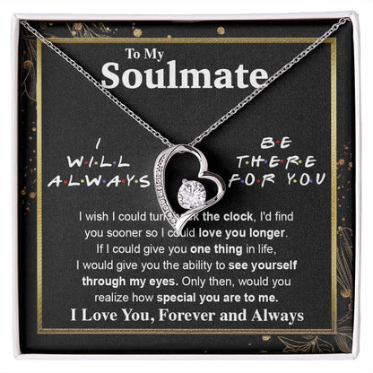 To My Soulmate Necklace To My Future Wife Necklace Gifts, Promise Necklace For Her, Fiance Gifts For Her, Wedding Necklace Gifts For Soulmate From Husband With Message Card Box LED, Soulmate Necklace For Women, To My Wife Necklace Forever Love