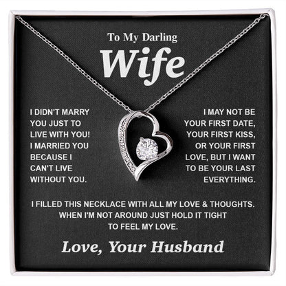 Valentine Gifts for Wife Necklace from Husband- Gifts for Wife from Husband, Valentine Gifts for Her Gifts Soulmate Message Card and Necklace Gift Box Gift Box Styles on Birthday, Wedding, Anniversary, Valentine Forever Love