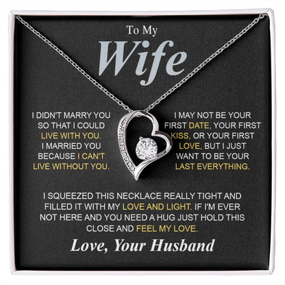 To My Beautiful Soulmate Necklace Gifts for Wife from Husband, Soulmate Valentine Gifts, Gift for Soulmate Message Card and Necklace Gift Box Gift Box Styles on Birthday, Wedding, Anniversary, Valentine Forever Love